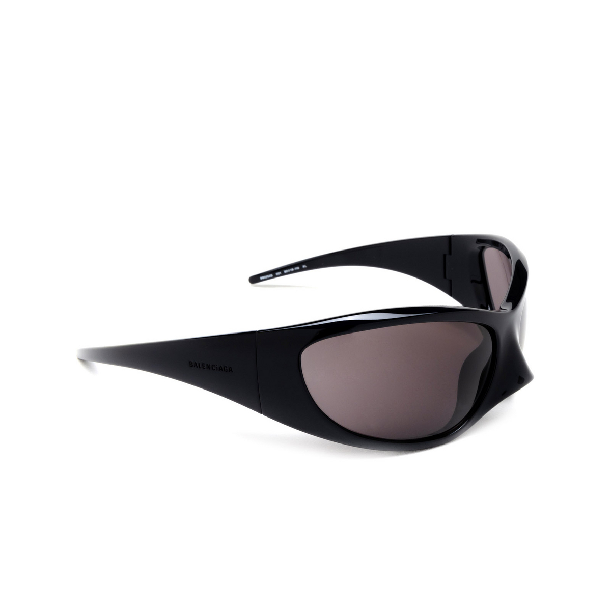 Balenciaga Skin XXL Cat Sunglasses 001 Black - three-quarters view