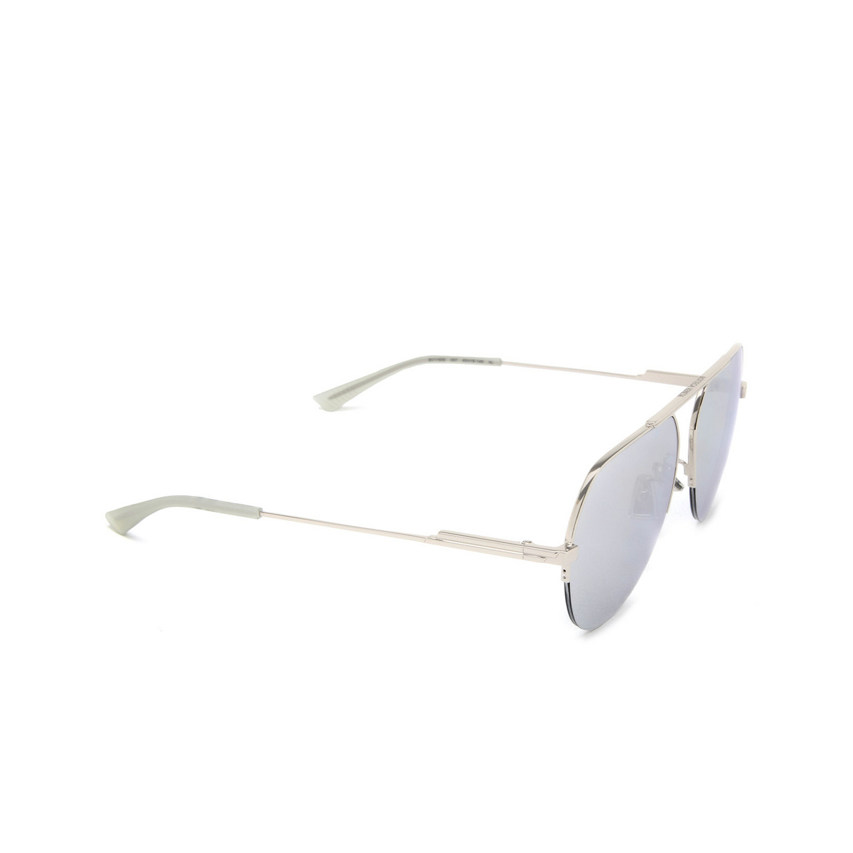 Bottega Veneta BV1150S Sunglasses 007 Silver - three-quarters view