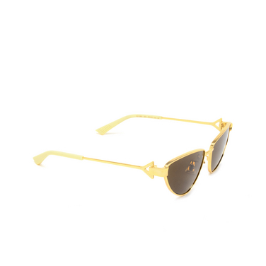 Bottega Veneta BV1186S Sunglasses 002 gold - three-quarters view