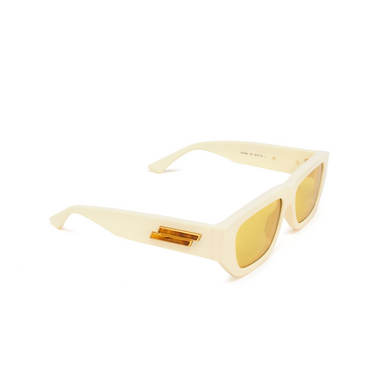 Bottega Veneta Bolt Recycled Sunglasses 003 ivory - three-quarters view