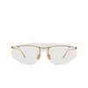 Bottega Veneta Knot Shield Sunglasses 001 gold - product thumbnail 1/4