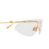 Bottega Veneta Knot Shield Sunglasses 001 gold - product thumbnail 3/4