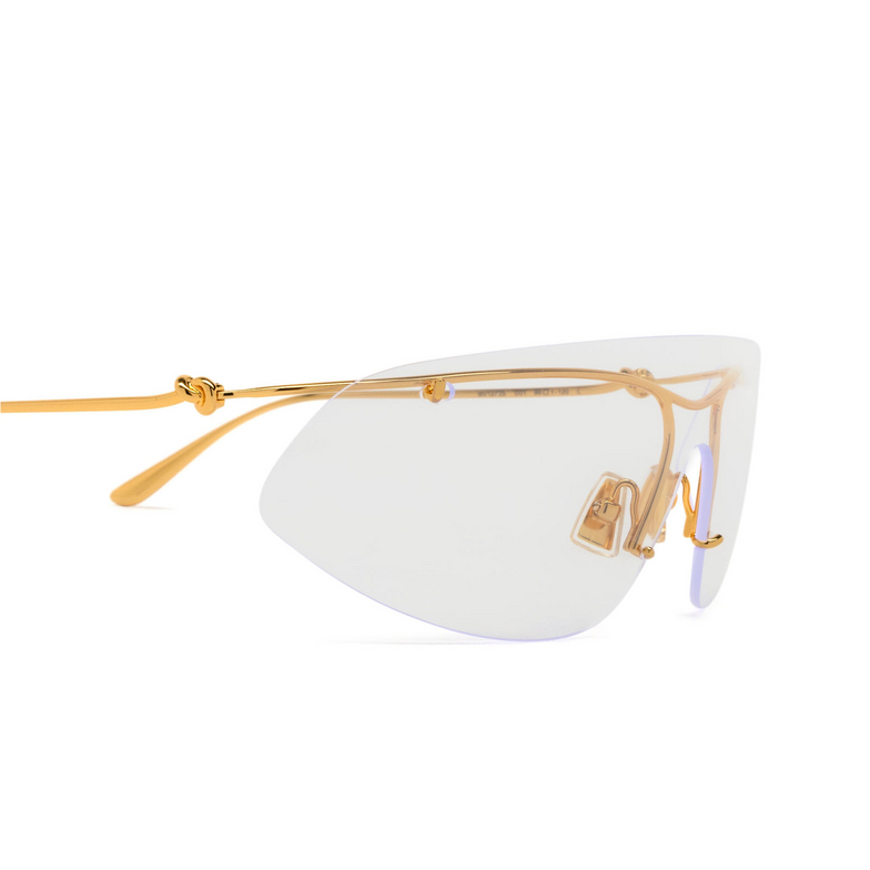 Bottega Veneta Knot Shield Sunglasses 001 gold - 3/4