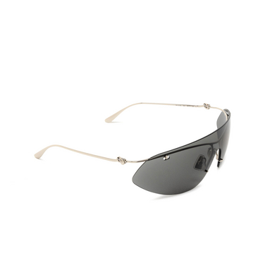 Bottega Veneta Knot Shield Sunglasses 002 silver - three-quarters view