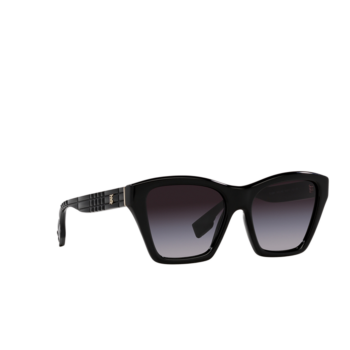 Burberry ARDEN Sunglasses 30018G Black - three-quarters view