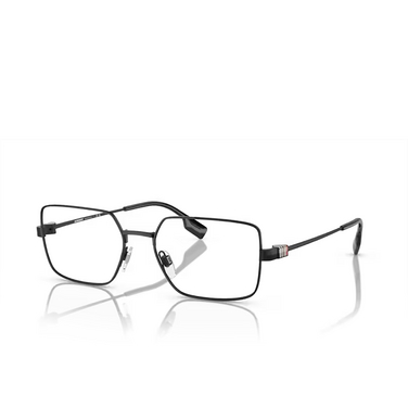 Burberry BE1380 Eyeglasses 1007 black - three-quarters view