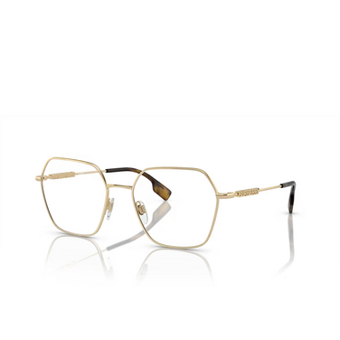 Burberry BE1381 Eyeglasses 1109 light gold - three-quarters view