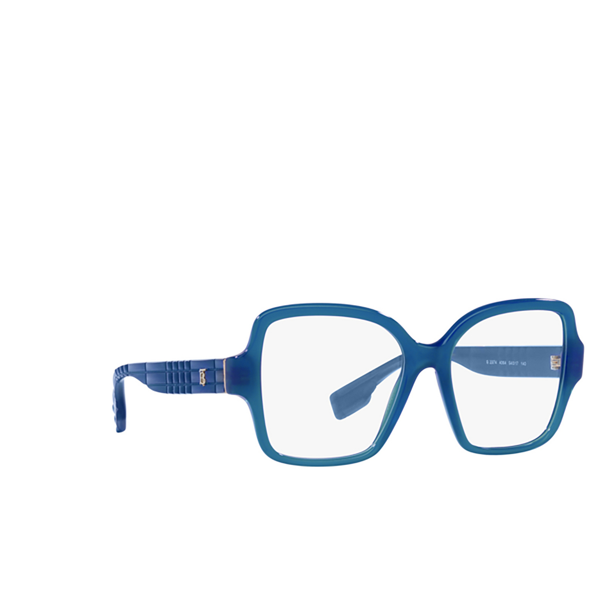 Burberry BE2374 Eyeglasses 4064 Blue - three-quarters view