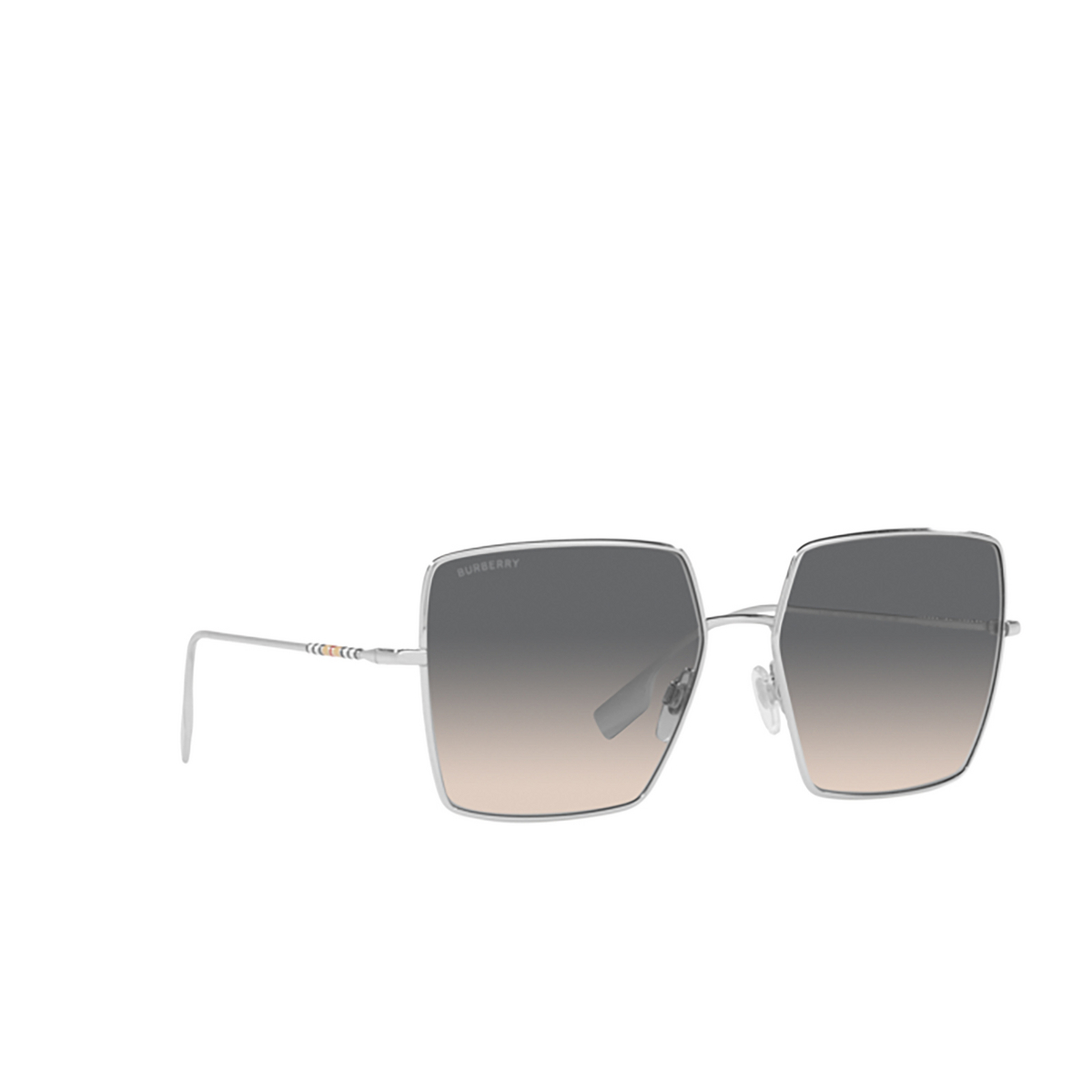 Burberry DAPHNE Sunglasses 1005G9 Silver - three-quarters view