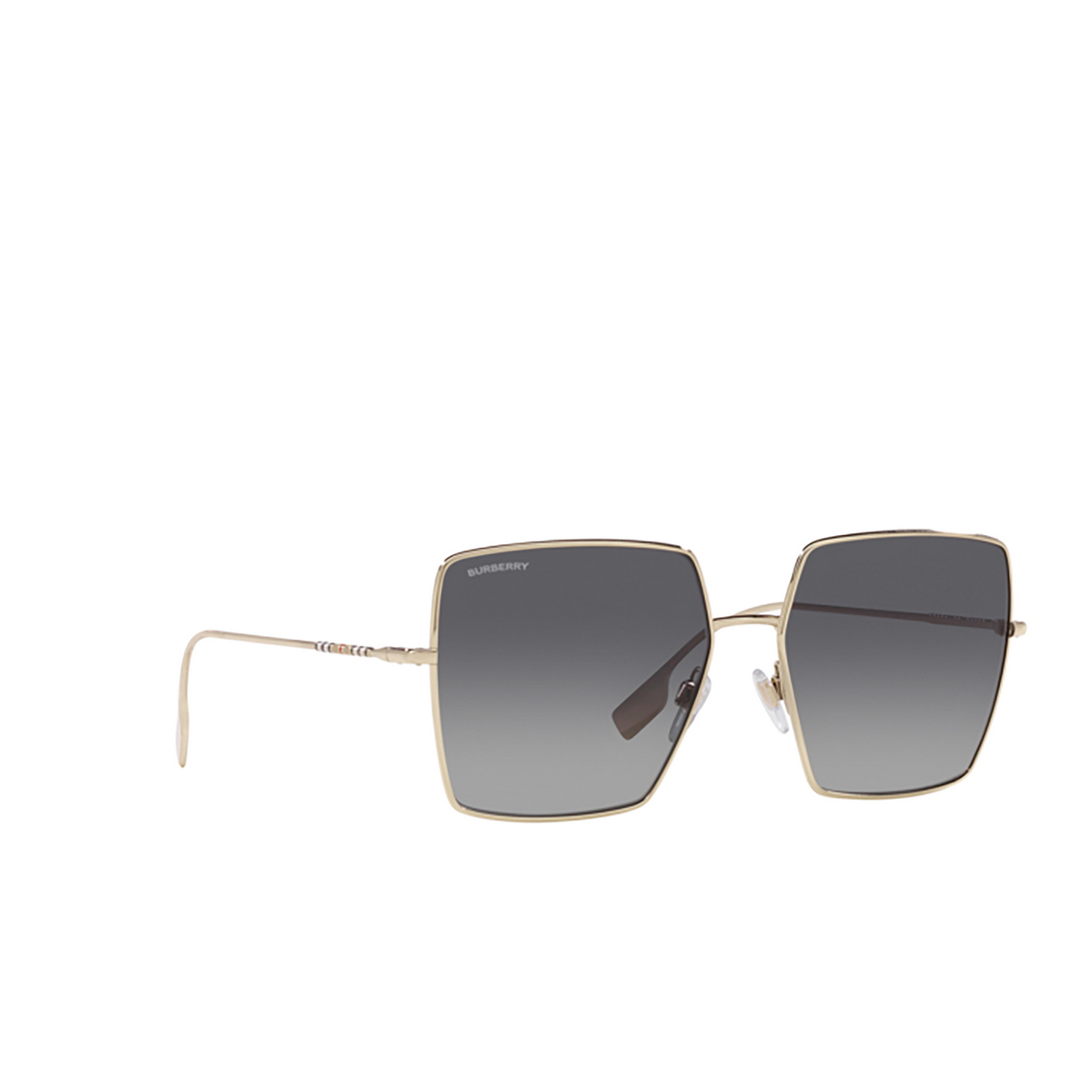 Burberry DAPHNE Sunglasses 1109T3 Light Gold - three-quarters view