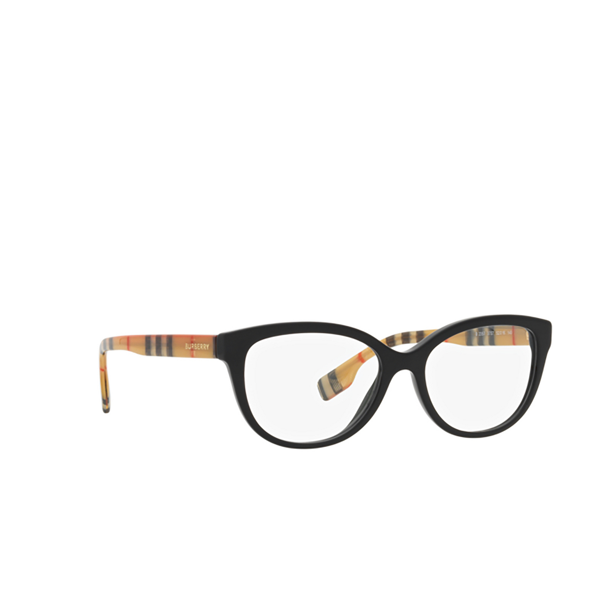Burberry ESME Eyeglasses 3757 Black - three-quarters view