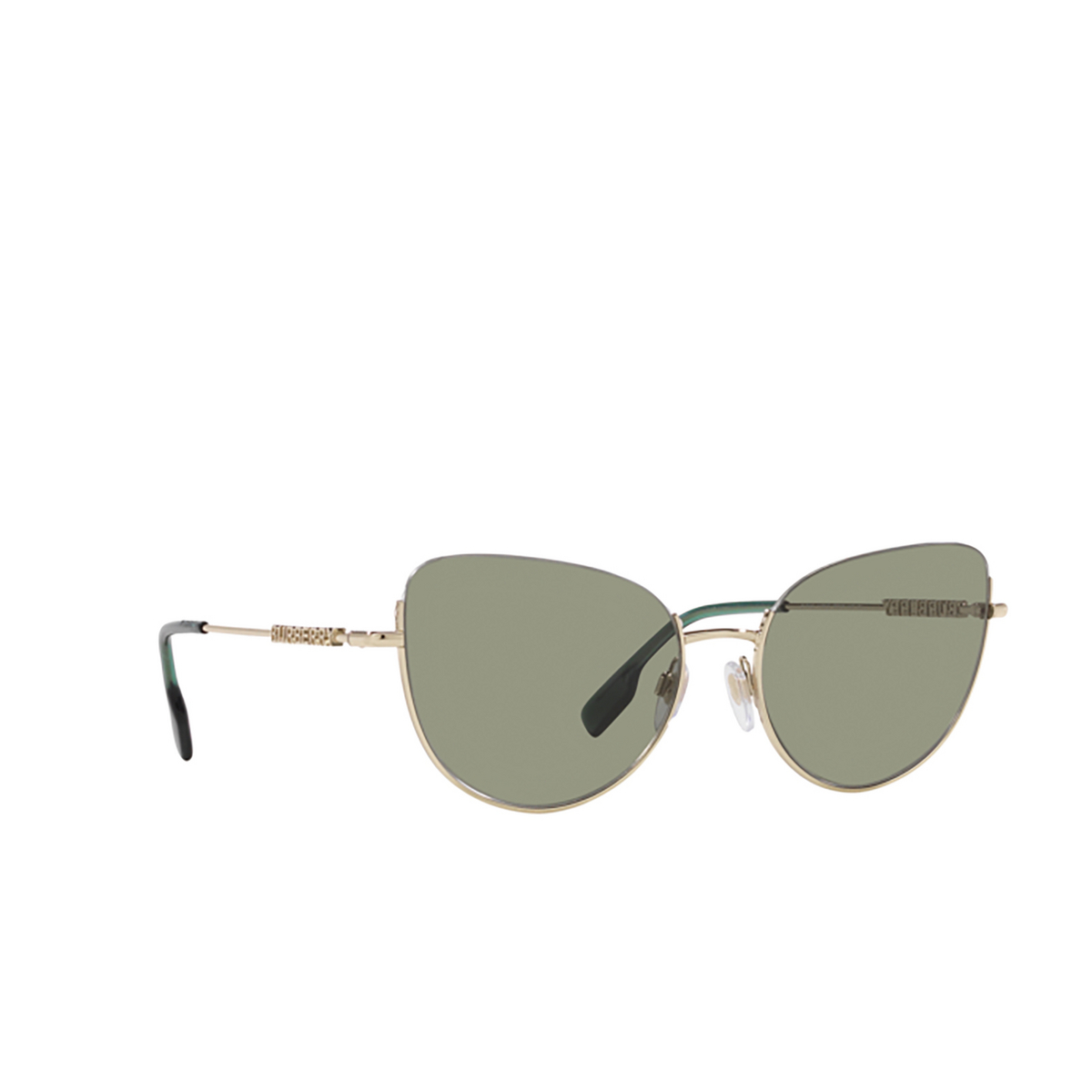 Burberry HARPER Sunglasses 1109/2 Light Gold - three-quarters view