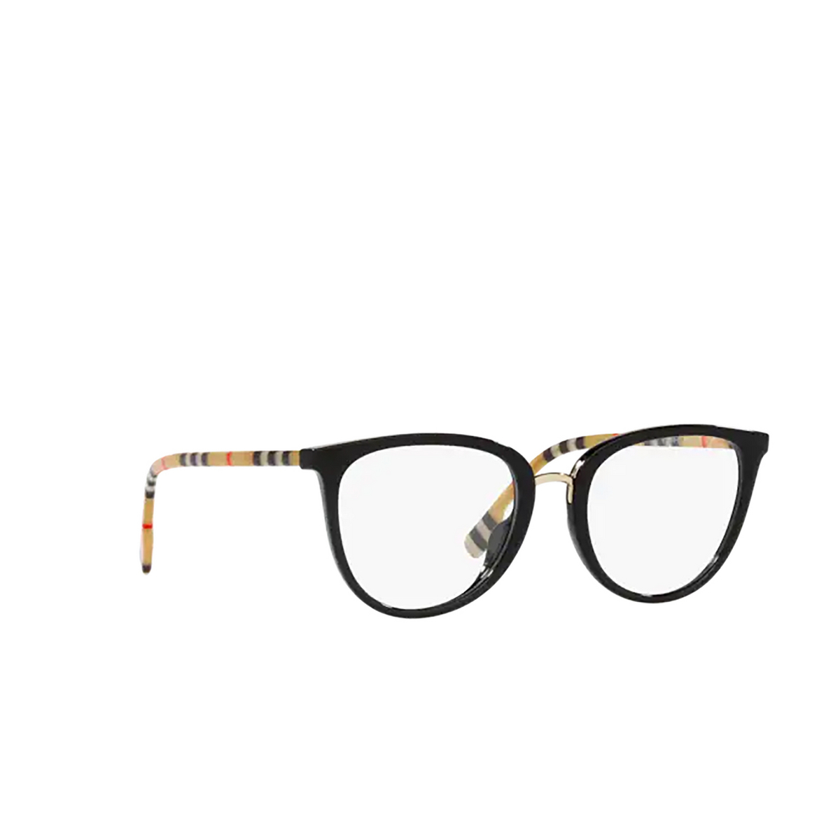 Burberry KATIE Eyeglasses 3853 Black - three-quarters view