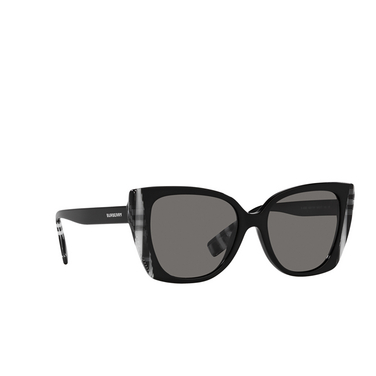 Gafas de sol Burberry MERYL 405181 black / check white black - Vista tres cuartos