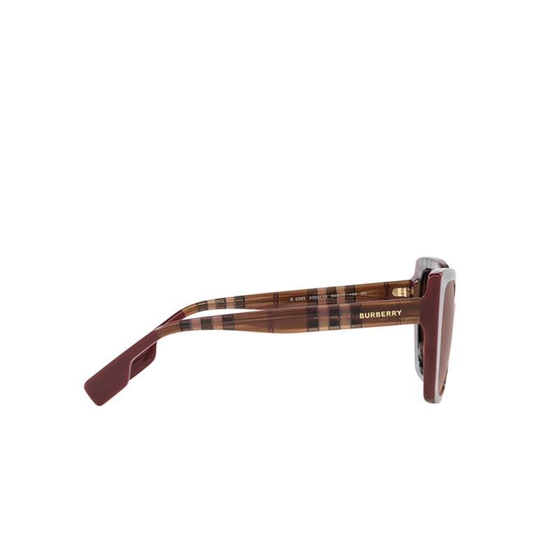 Burberry MERYL Sunglasses 405413 check brown / bordeaux - 3/4
