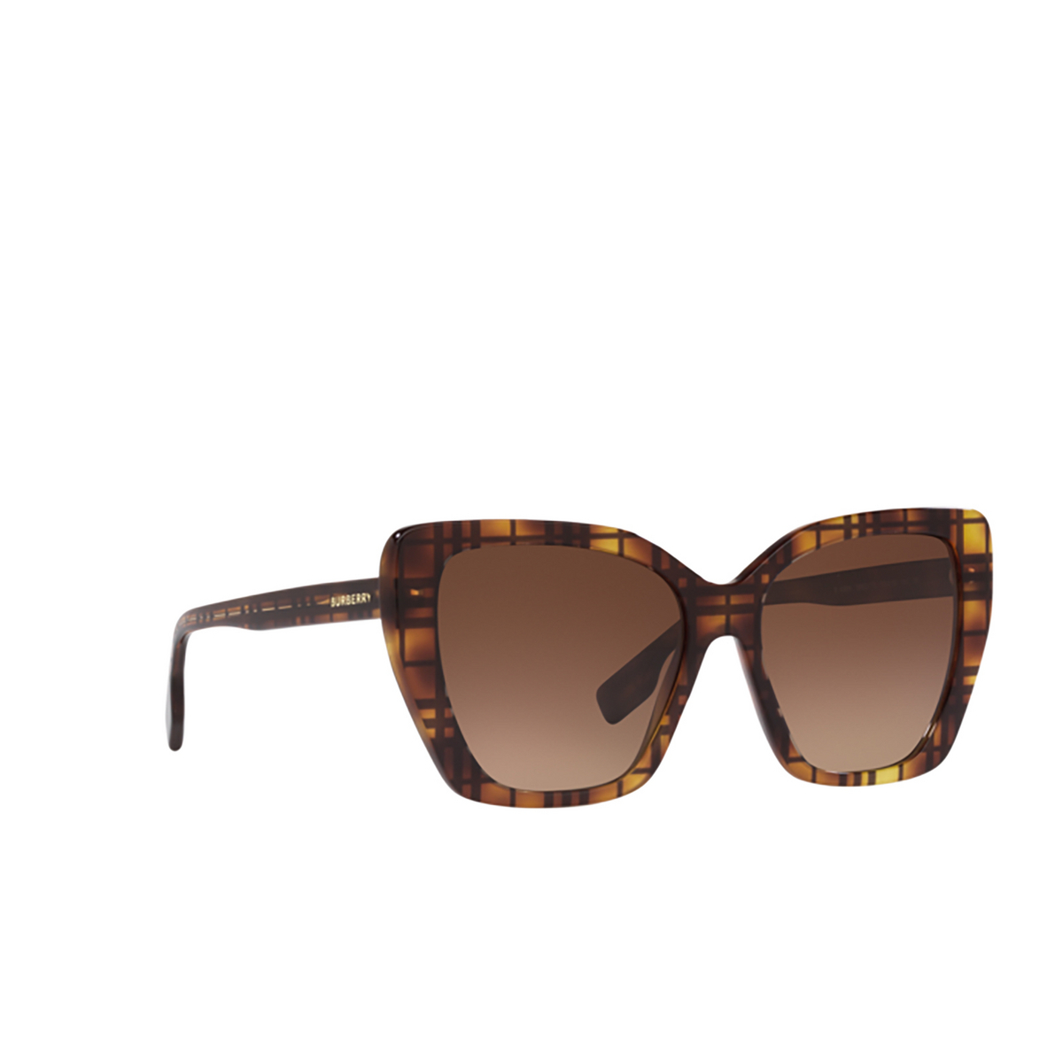 Burberry TASMIN Sunglasses 3982T5 Top Check / Havana - three-quarters view