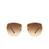 Cartier CT0009RS Sunglasses 001 gold - product thumbnail 1/4