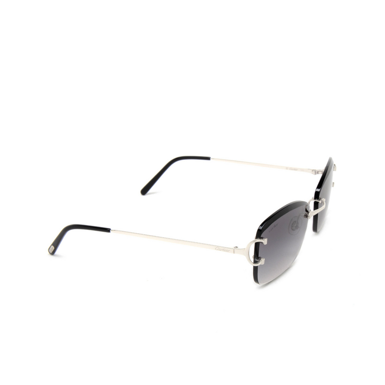 Cartier CT0010RS Sunglasses 001 silver - 2/4