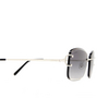 Gafas de sol Cartier CT0010RS 001 silver - Miniatura del producto 3/4