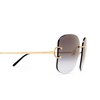 Gafas de sol Cartier CT0037RS 001 gold - Miniatura del producto 3/5