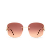 Cartier CT0037RS Sunglasses 002 gold - product thumbnail 1/5