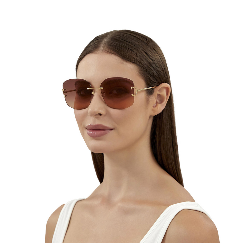 Cartier CT0037RS Sunglasses 002 gold - 5/5