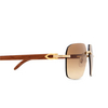 Cartier CT0041RS Sunglasses 001 gold - product thumbnail 3/4