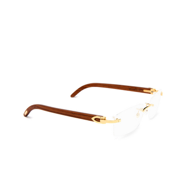Cartier CT0052O Korrektionsbrillen 008 gold - Dreiviertelansicht