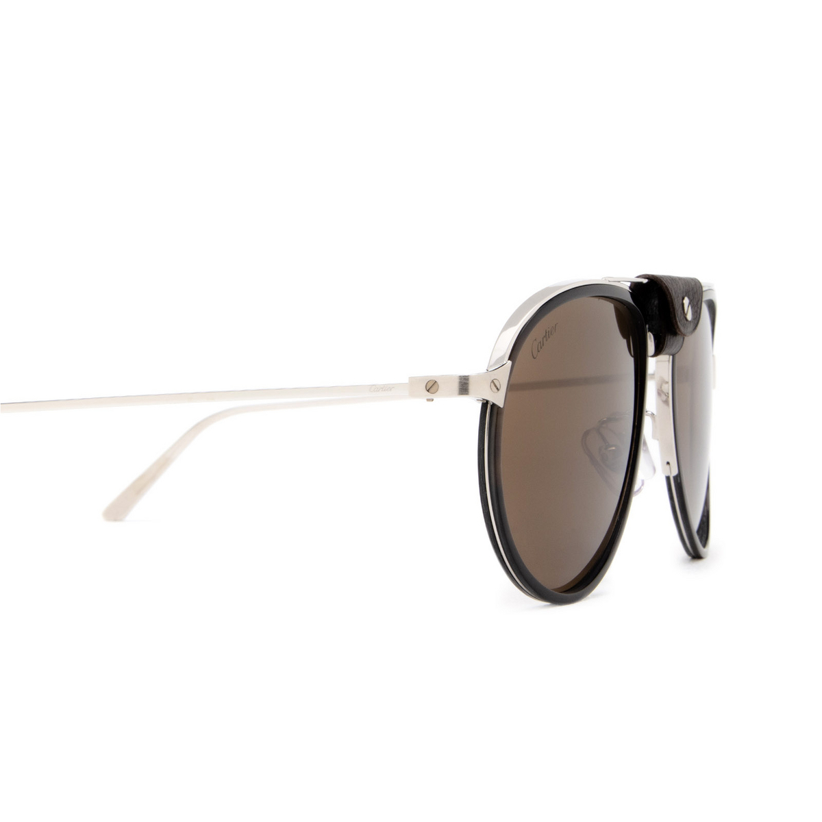Cartier CT0098SA Sunglasses 004 Silver - 3/4