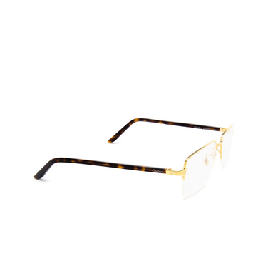Cartier CT0217OA Korrektionsbrillen 003 gold - Dreiviertelansicht