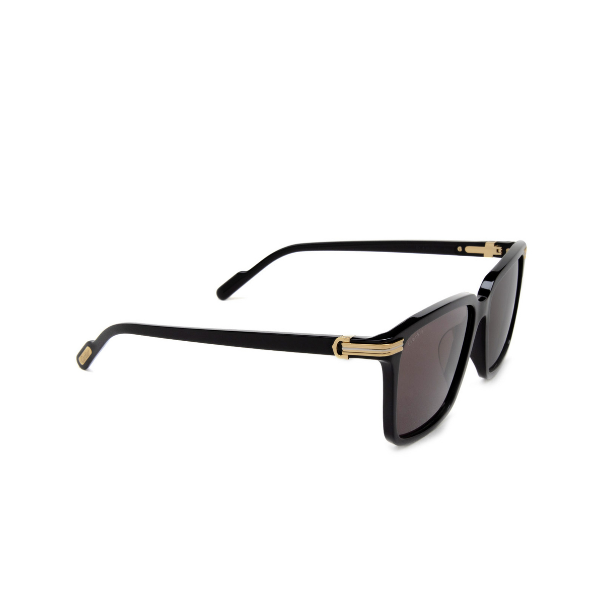 Cartier CT0220SA Sunglasses 001 Black - three-quarters view