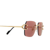 Cartier CT0330S Sunglasses 012 gold - product thumbnail 3/5