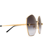 Gafas de sol Cartier CT0356S 001 gold - Miniatura del producto 3/4