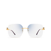 Lunettes de soleil Cartier CT0359S 004 gold - Vignette du produit 1/4