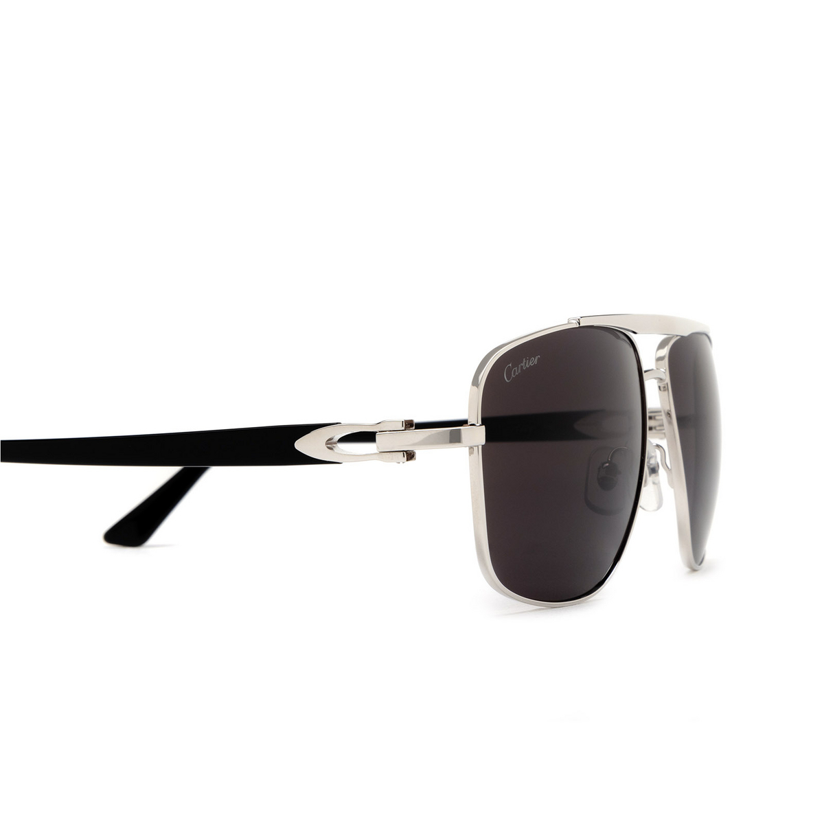 Cartier CT0365S Sunglasses 001 Silver - 3/4