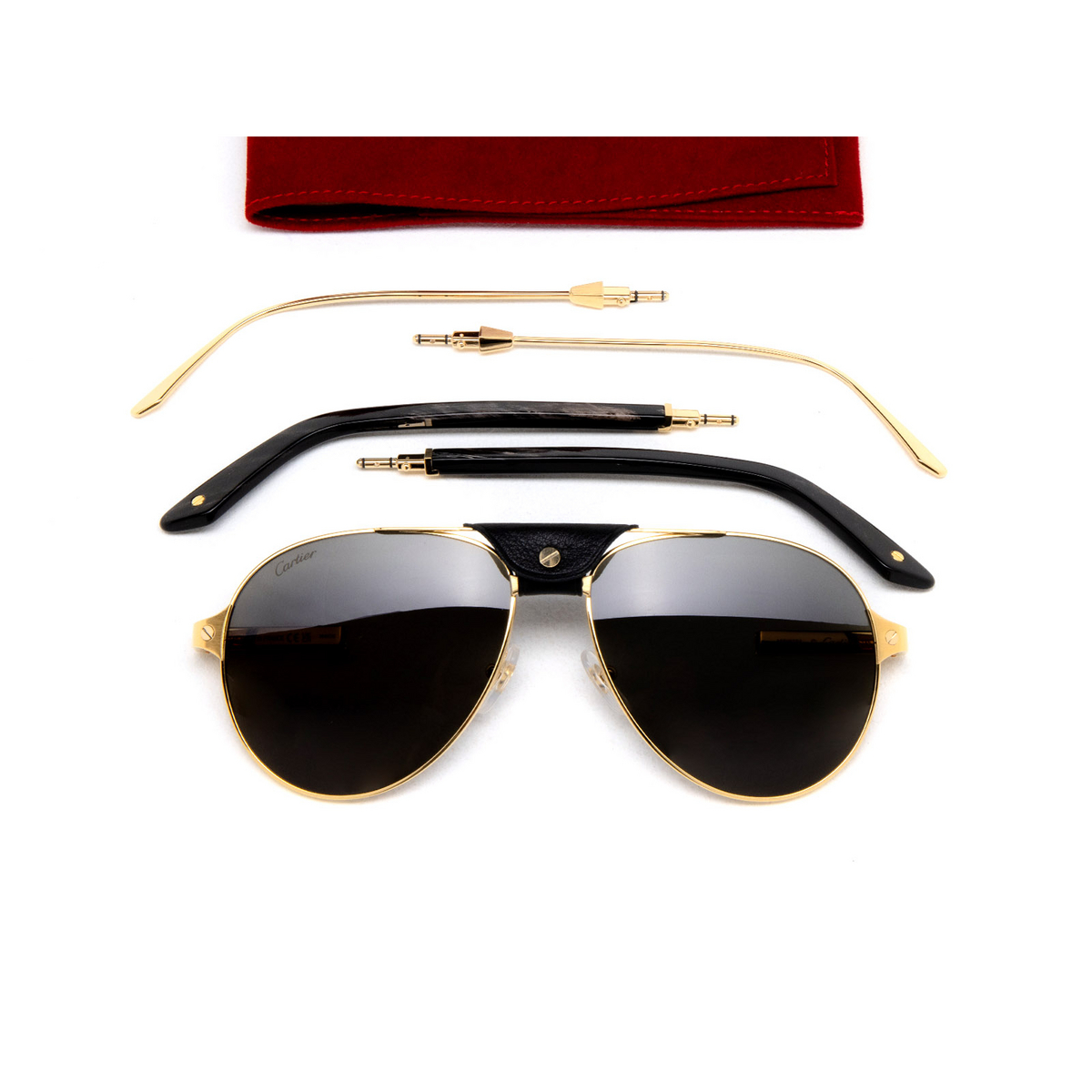 Cartier CT0387S Sunglasses 001 Gold - product thumbnail 5/6