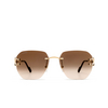 Cartier CT0394S Sunglasses 002 gold - product thumbnail 1/4