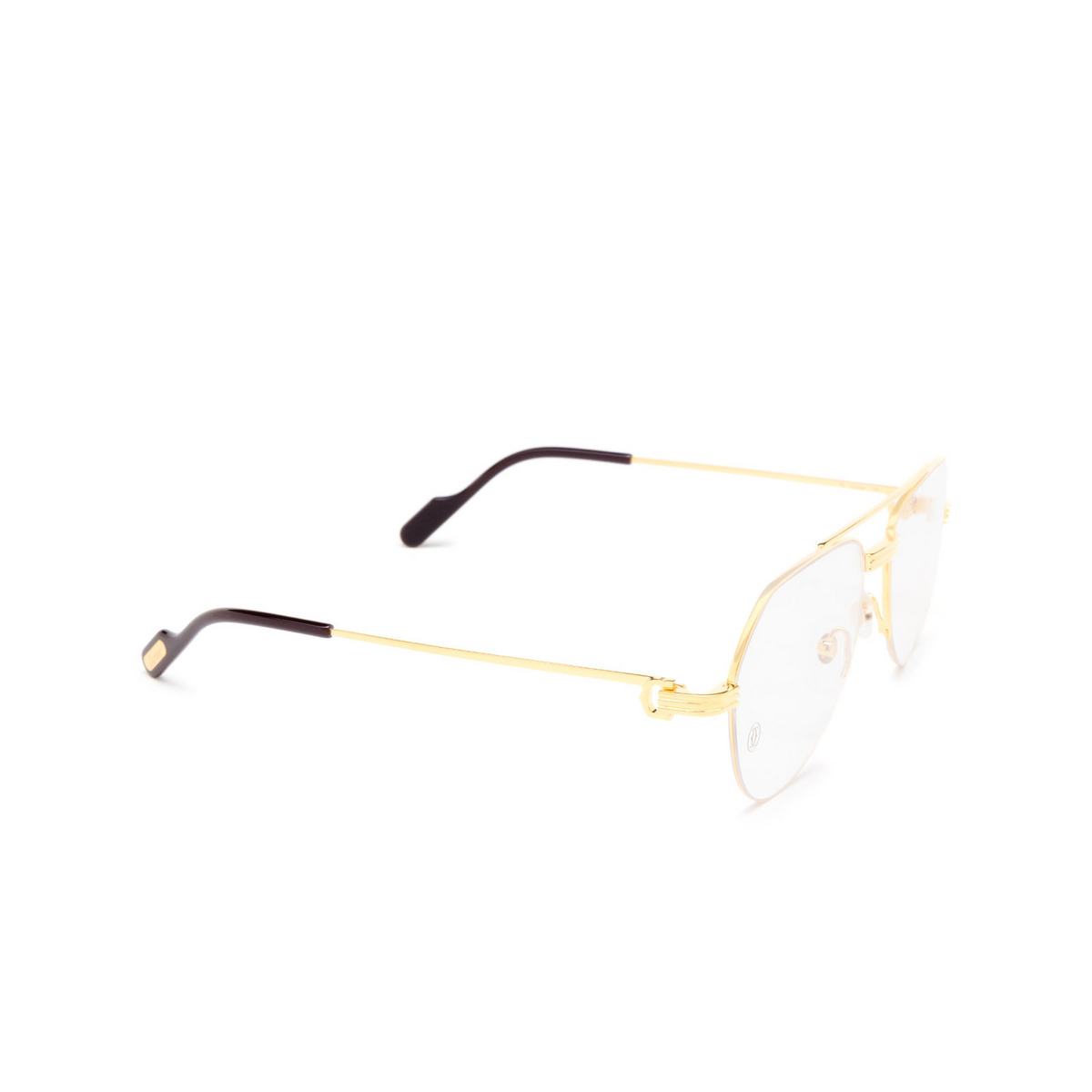 Cartier CT0409O Eyeglasses 001 Gold - three-quarters view