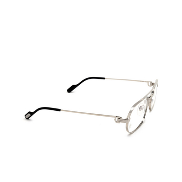 Cartier CT0410O Eyeglasses 002 silver - three-quarters view