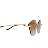 Cartier CT0429S Sunglasses 002 gold - product thumbnail 3/4