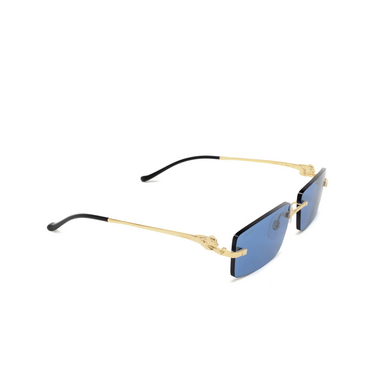 Lunettes de soleil Cartier CT0430S 004 gold - Vue trois quarts