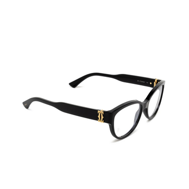 Cartier CT0450O Korrektionsbrillen 001 black - Dreiviertelansicht