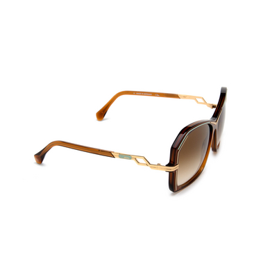 Cazal 8510 Sunglasses 002 brown - turquoise - three-quarters view
