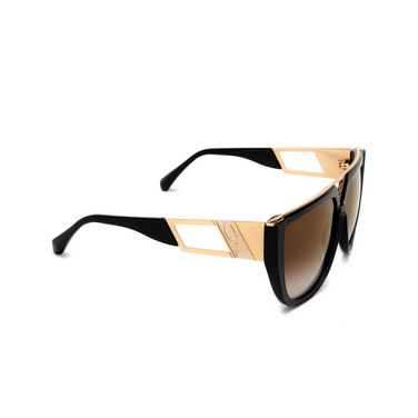 Cazal 8511 Sunglasses 001 black - gold - three-quarters view