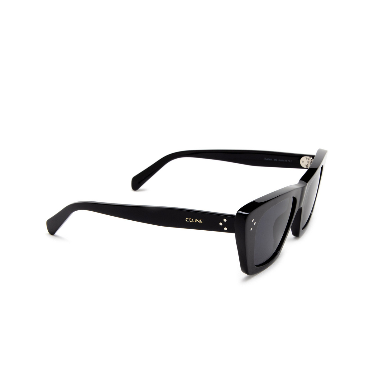 Celine BOLD 3 Sunglasses 01A Black - three-quarters view