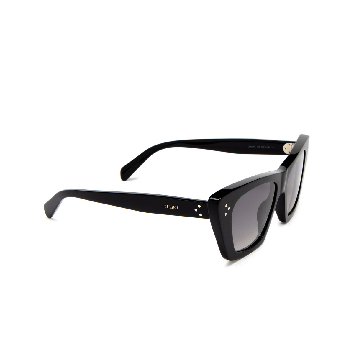 Celine BOLD 3 Sunglasses 01F Black - three-quarters view