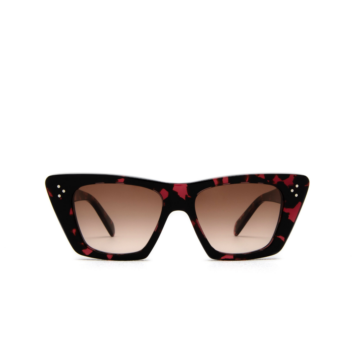 Celine BOLD 3 Sunglasses 55F Red Havana - front view
