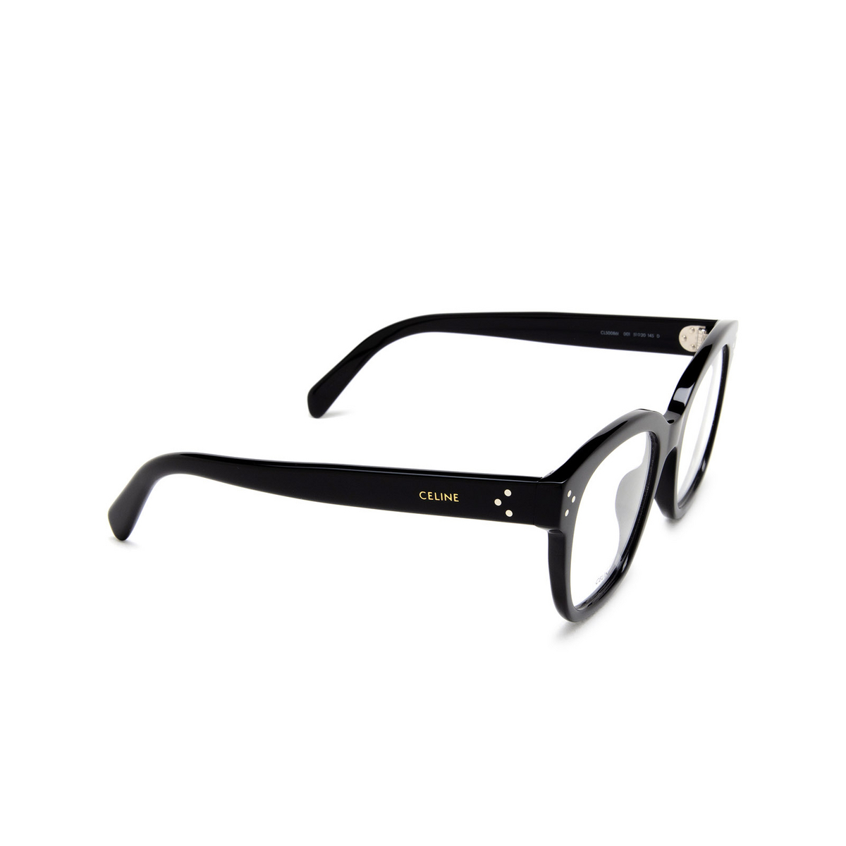 Celine BOLD 3 DOTS Eyeglasses 001 Black - three-quarters view