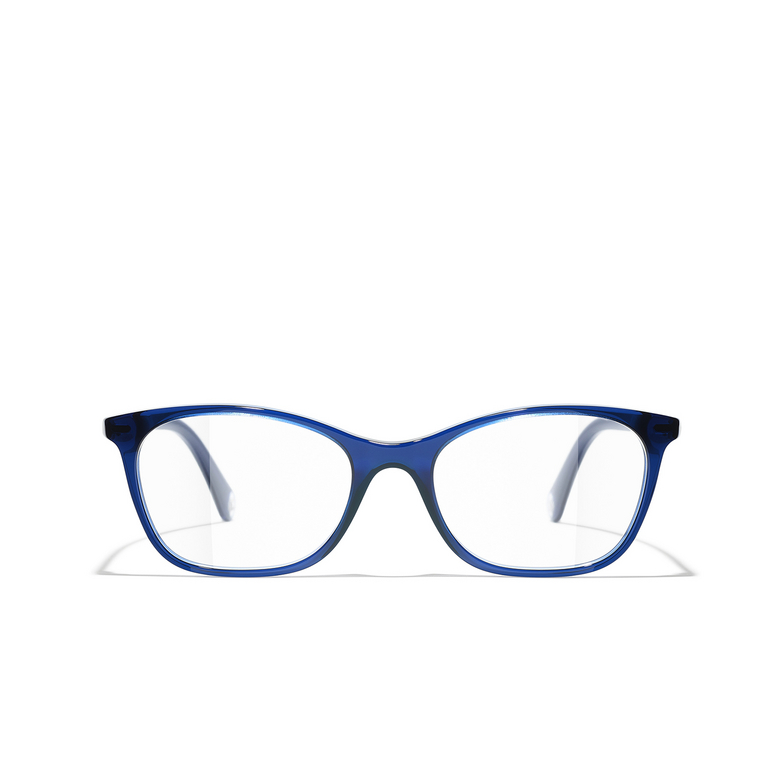 CHANEL rectangle Eyeglasses C503 blue