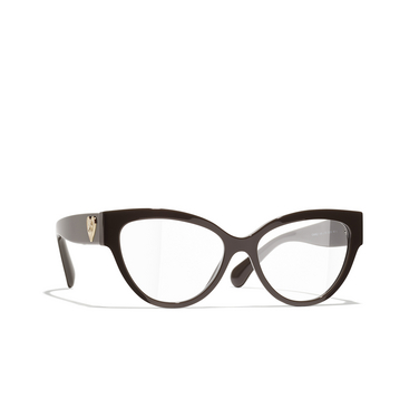 CHANEL cateye Eyeglasses 1704 brown - three-quarters view